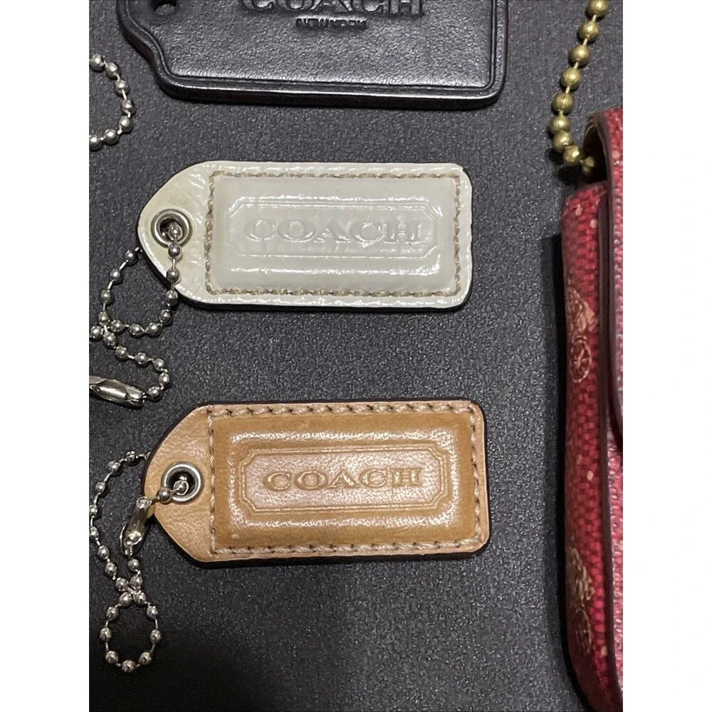 COACH hang tag bag charm Accessory Lot Of 9 Flaws READ Y2K